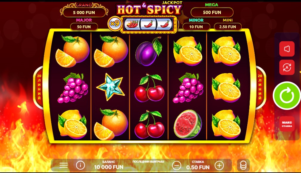 Игровой автомат Hot and Spicy Jackpot